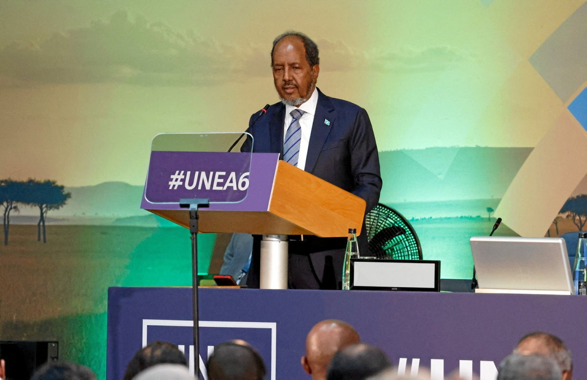 Somaliako presidentea, Hassan Sheikh Mohamud. AFP