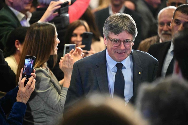 Carles Puigdemont el pasado 21 de marzo en Elna.