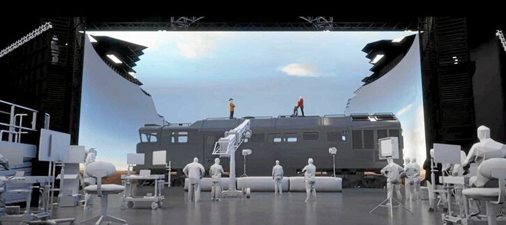 Imagen del estudio en el que trabajaron los responsables de efectos digitales.