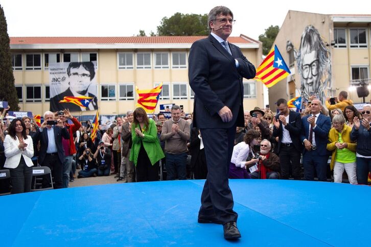Carles Puigdemont, el sábado pasado en Elna, Catalunya Nord.