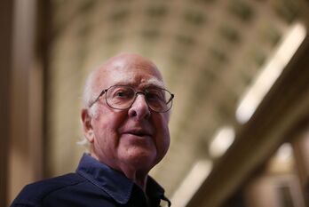 Peter Higgs, premio Nobel de Física.