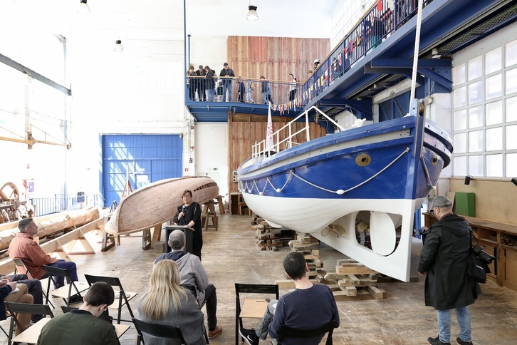 Presentación de la restauración en Albaola.