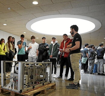 Ikasle talde bat, PBL Egunean.