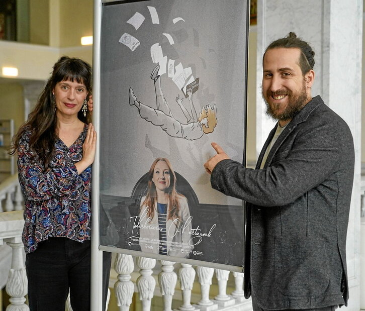 Amaia Merino eta Ander Iriarte, dokumentalaren zuzendariak.