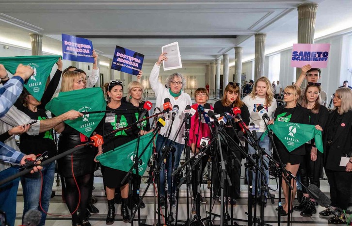 Activistas defensoras del derecho al aborto.