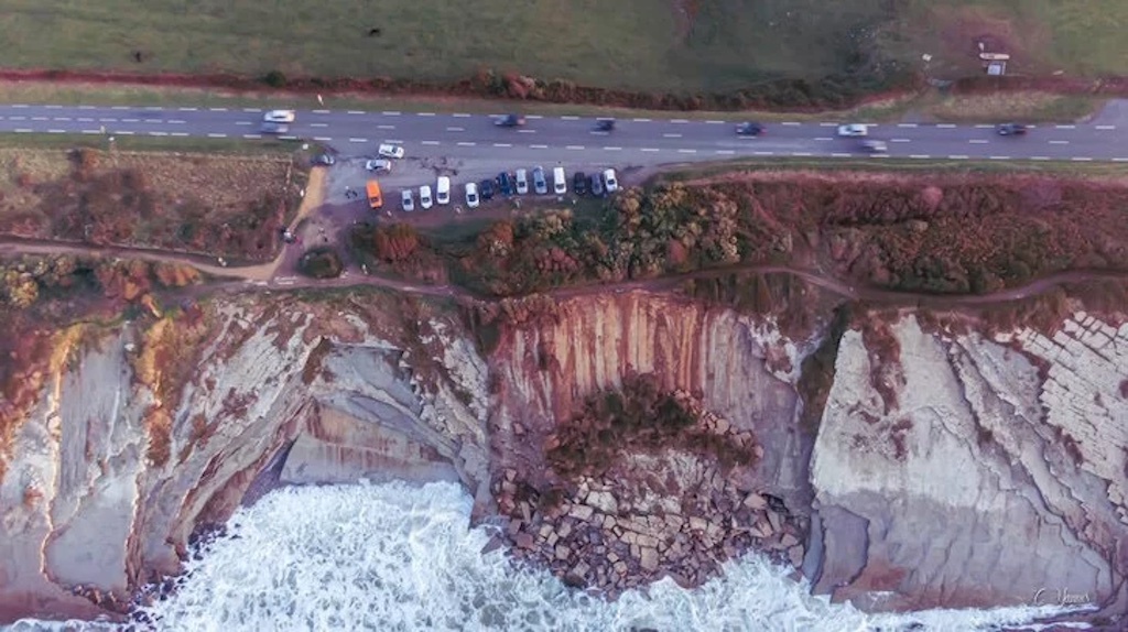 2021ean erlaitzeko bidearen eremuan gertaturiko amilgeratze ikusgarria.