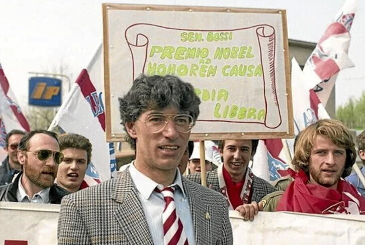 Umberto Bossi, el primer líder de la formación, en una imagen de archivo.