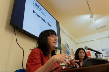 Jeannette Ruiz y Laura Pego, en la presentación de Tutera. 