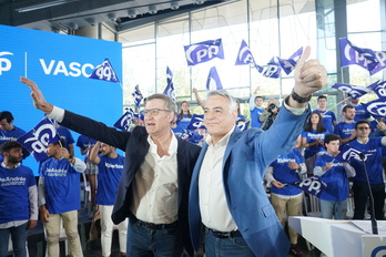 Feijóo junto a De Andrés en Bilbo.