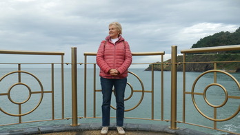 Mamen Etxaniz, en Deba.