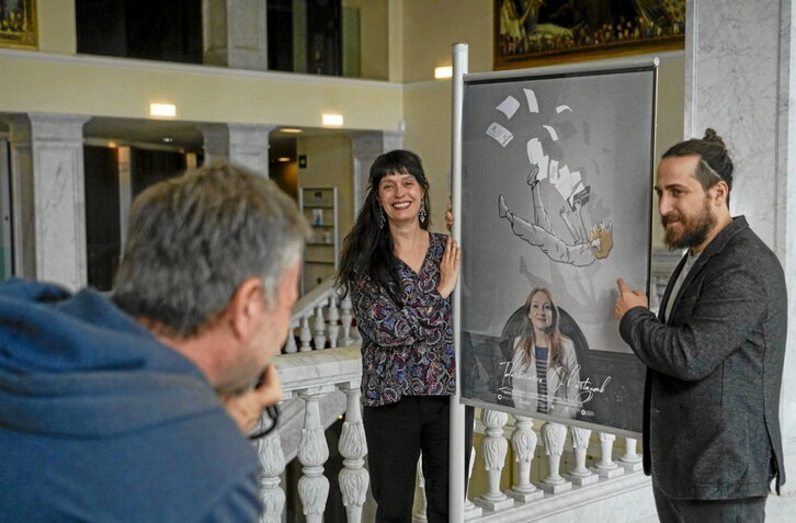 Amaia Merino y Ander iriarte, el día del estreno del filme en el festival.