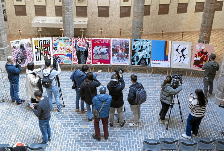 Solo una de estas diez obras será el cartel de los sanfermines.