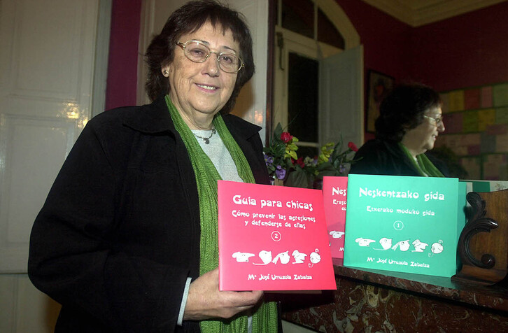 Maria Jose Urruzola, Alderdi Feministaren presidentea eta indarkeria sexistaren aurkako hainbat gidaren egilea.