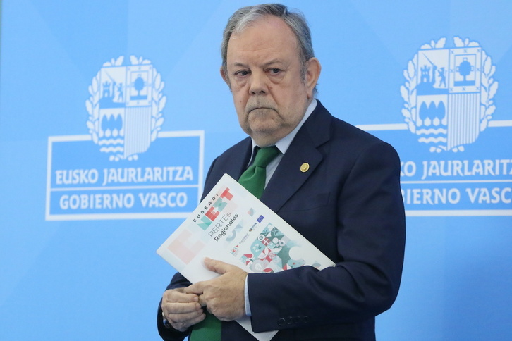 Pedro Azpiazu, consejero de Economía y Hacienda de Lakua.