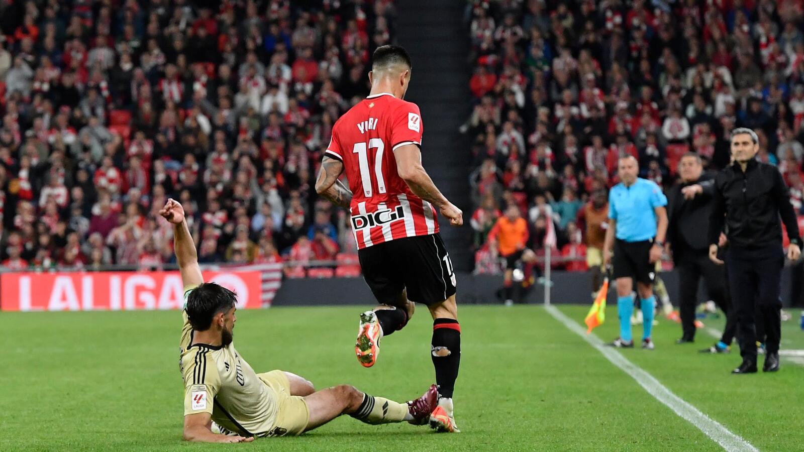 Yurik orkatilean hartu zuen min sarrera bortitz baten ondorioz. (@AthleticClub)