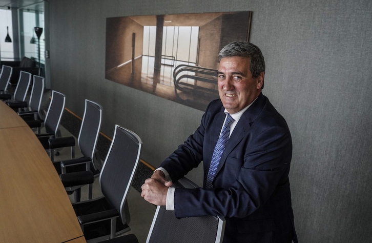 Xabier Basañez, en una de las salas de reuniones del BEC.