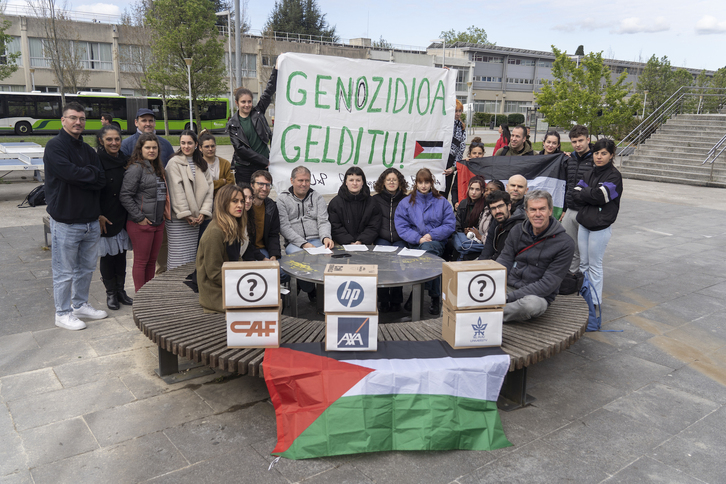 Leioako Palestinaren aldeko Sarearen agerraldia.