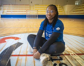 Lyndie Tchaptchet, en Bidebieta.