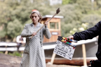 Jone Lazpiur, ostiral honetako errodajean, Lekeition.