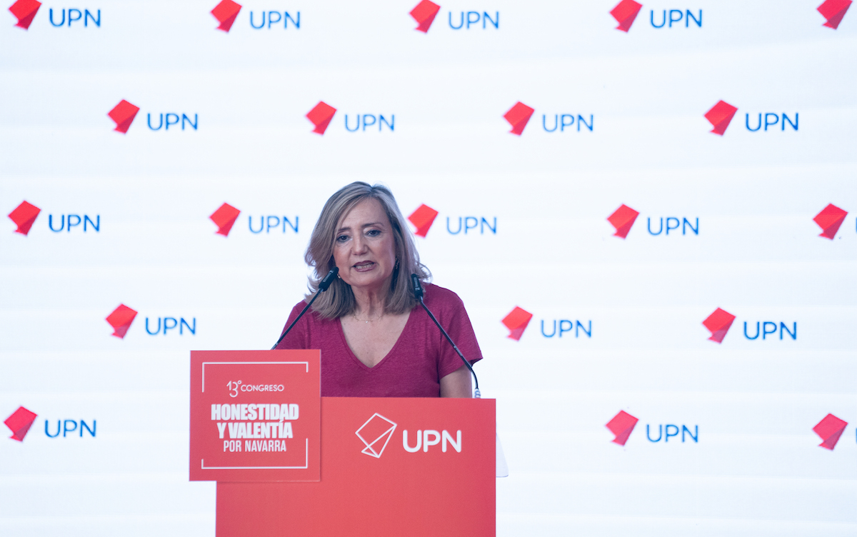 Cristina Ibarrola, nueva presidenta de UPN, en el Congreso del domingo.