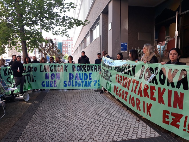 Donostiako Scientia Karmelo ikastetxeko langileen elkarretaratzea, astearte honetan.