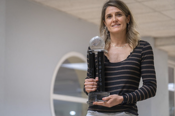 Matxalen Ziarsolo, garaikurrarekin, Bidebietan.