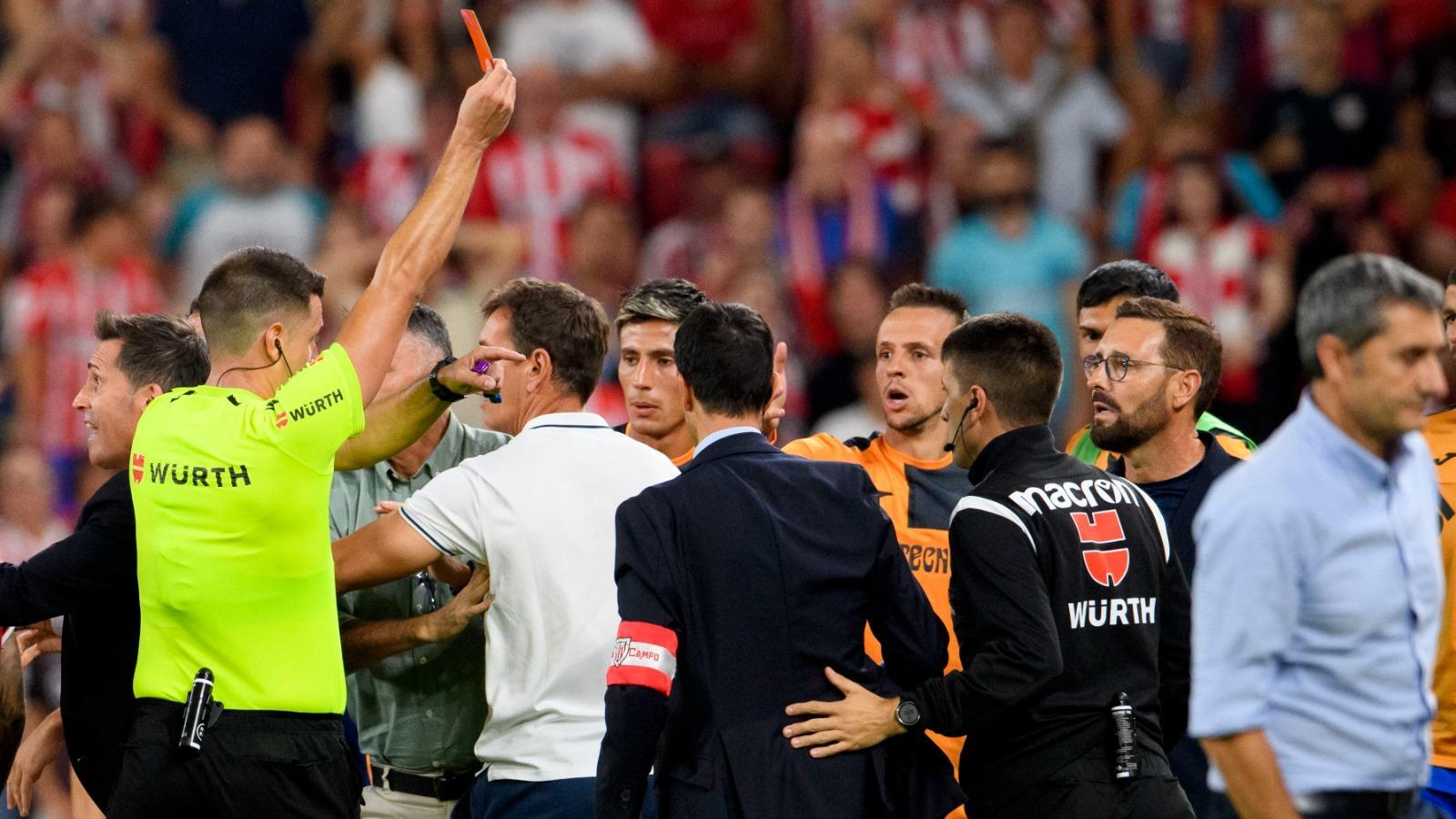 Bordalás acabó expulsado en el partido de la primera vuelta en San Mamés. (@AthleticClub) Bordalás acabó expulsado en el partido de la primera vuelta en San Mamés. (@AthleticClub)