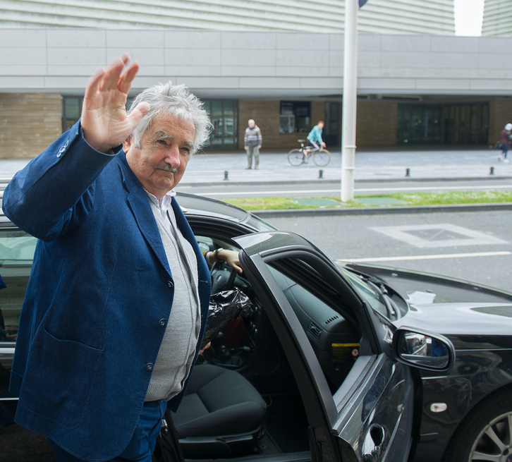 Pepe Mujica, en Donostia en 2015.