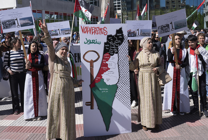 Yalak duela hamar egun Iruñean eginiko mobilizazioa.