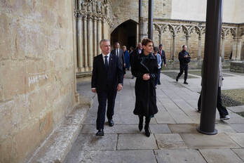 Los lehendakaris Urkullu y Chivite en un encuentro en Erriberri. 