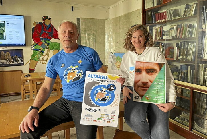 Presentación de la XV Hiru Mendi Zerrak, que se celebra el próximo 11 de mayo con un fin solidario.