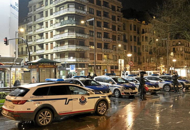 Agentes de la Ertzaintza, en una imagen de archivo.