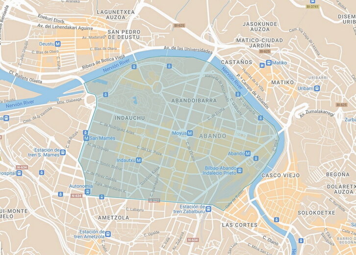 La nueva regulación impedirá a muchos vehículos circular por el centro de Bilbo.