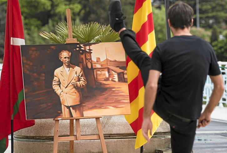 Homenaje a Lluís Companys en el puente Avenida, donde fue entregado a los franquistas el 29 de agosto de 1940.
