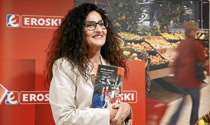 Rosa Carabel, CEO del Grupo Eroski, presentó ayer los resultados de la entidad en el ejercicio 2023.