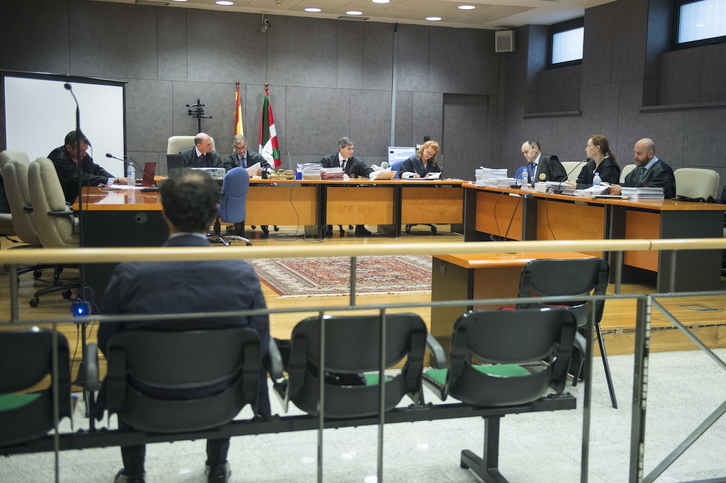 José María Martínez Sanz, en el banquillo cuando fue juzgado en 2018 en la Audiencia de Bizkaia.