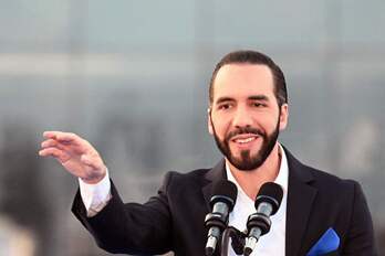 El presidente de El Salvador, Nayib Bukele, el pasado 15 de abril.