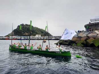 Hondarribiak irabazi du Gipuzkoako Txapelketa senior mutiletan: Manex Aldai, Adrian González, Beñat Egiazu, Bikendi Alza, Iñigo Sagarzazu, Galder Esponda eta Joseba Amunarriz (patroia).