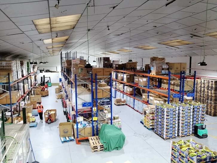 Instalaciones del Banco de Alimentos de Gipuzkoa, en una imagen de archivo.