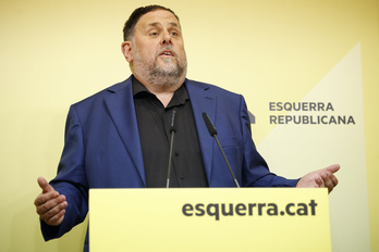 Oriol Junqueras, en su intervención este jueves.