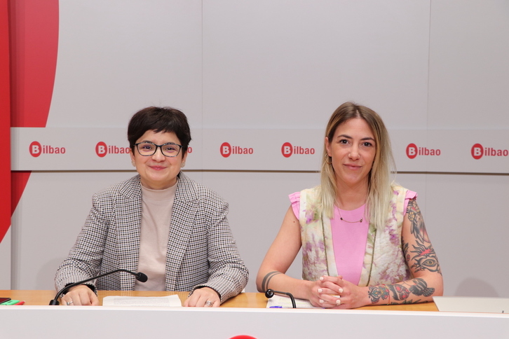 Del Río y Perea, en la comparecencia de este jueves en Bilbo.