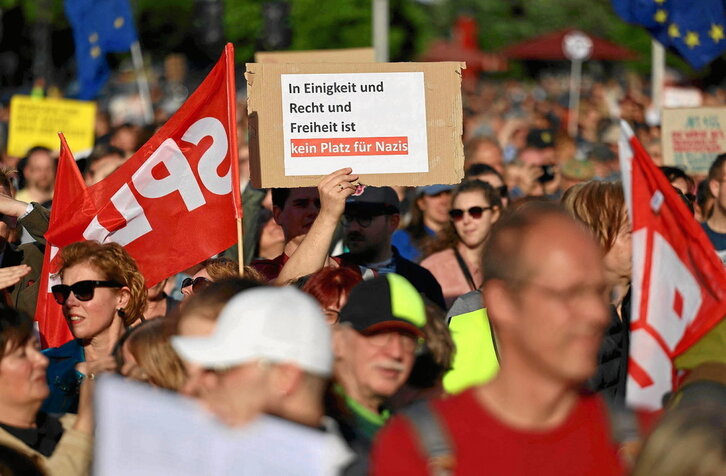 Concentración contra la ultraderecha tras los recientes ataques a candidatos en Alemania.