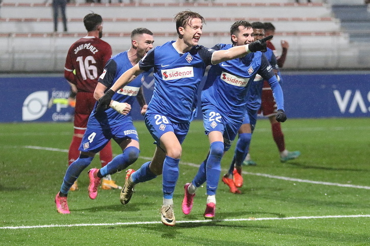 Félix Garreta un gol marcado con el Amorebieta este temporada.