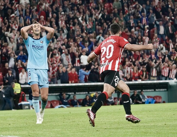 Torró lamente el gol de Villalibre en el último derbi de la temporada, disputado en San Mamés.
