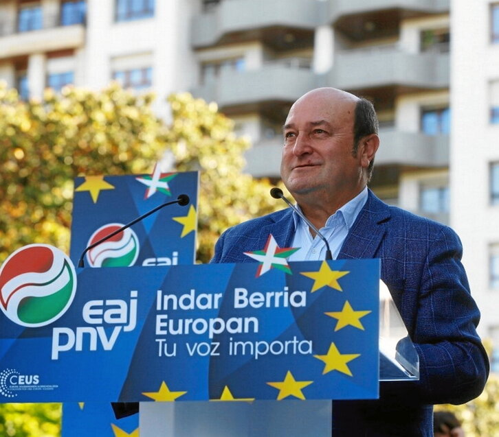 Andoni Ortuzar, durante el acto de ayer en Zornotza.