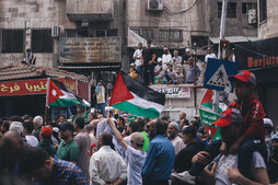  Manifestación en solidaridad con Palestina en Ammán. 