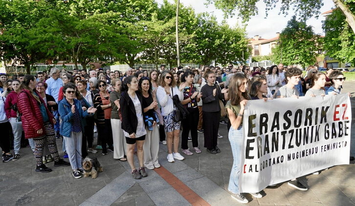 Movilización de ayer en Getxo.