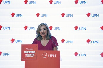 Cristina Ibarrola, en el Congreso de UPN del pasado 28 de abril.