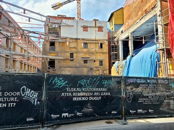 Vista actual de las obras del Museo Vasco de Bilbo.