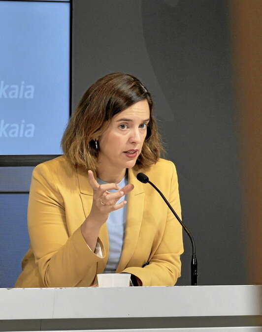 Itxaso Berrojalbiz, en la comparecencia.